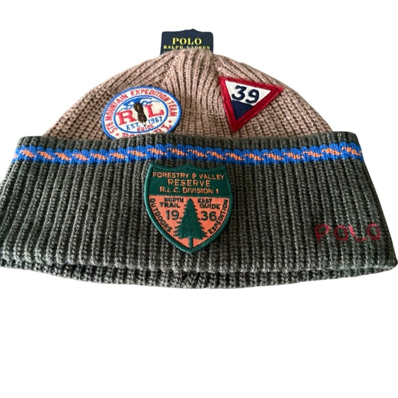 Polo Ralph Lauren Other - 🆕 Polo Ralph Lauren Expedition Series Knit Beanie 3 Patches (Labels) one Size